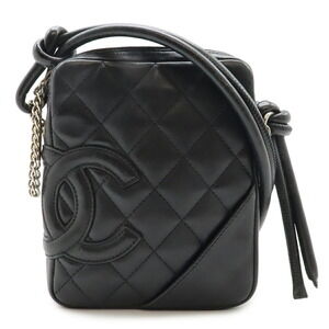 CHANEL Black Logo Pochette Shoulder Bag